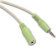 Value Series 3.5mm Stereo Audio Extension Cable Male to Female in a Green Jacket 