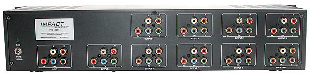 9-Output Rack Mount Component Video + Stereo Audio Distribution Amplifier – 2RU 