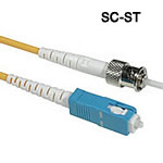 SC-ST 9/125 OS1 Simplex Singlemode PVC Fiber Optic Cable Constructed of Corning Fiber