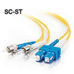 SC-ST Duplex 9/125 Single Mode Fiber Patch Cable