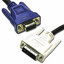 DVI-A Male to HD15 VGA Male Analog Video Cable