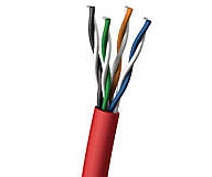 Cat5E 350MHz Solid PVC CMR Cable-Red