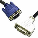 DVI-A Female to VGA Male  Extension Cables