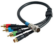 RapidRun™ Component Video with S-Video Flying Lead in 24 K Gold Plated Connectors 