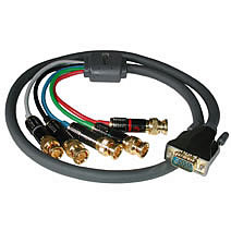 SONICWAVE™ BNC Component Video to HD15 VGA Breakout Cable