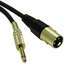 Pro-Audio Cable XLR Male to 1/4in Male 