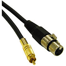 Pro-Audio Cable XLR Female to RCA Male